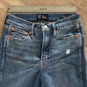 GAP Women's High Rise Distressed Blue Jeans
